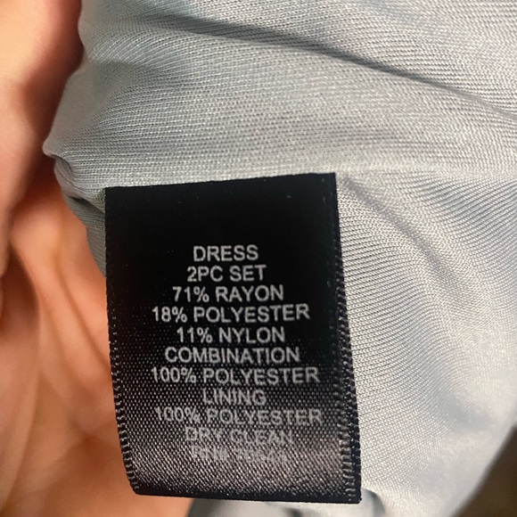 Jessica Howard Stunning Silver Dress with jacket 12P - Picture 9 of 10